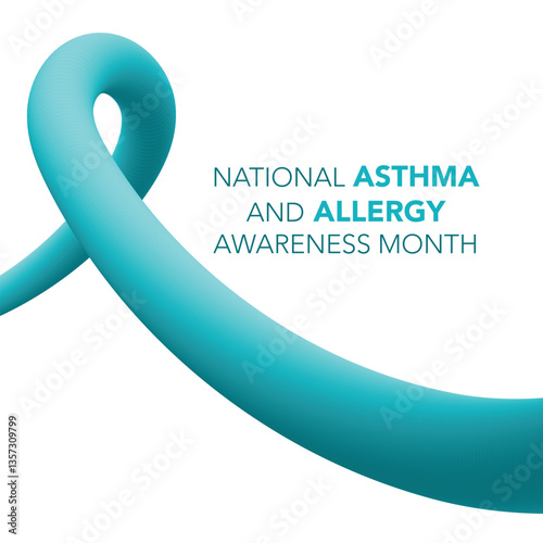 vector graphic of asthma and allergy awareness month good for asthma and allergy awareness month celebration. flat design. flyer design.flat illustration.
