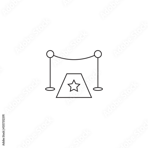single outline icons red carpet related to cinema or film and movie. linier icons collection. editable stroke. vector illustration