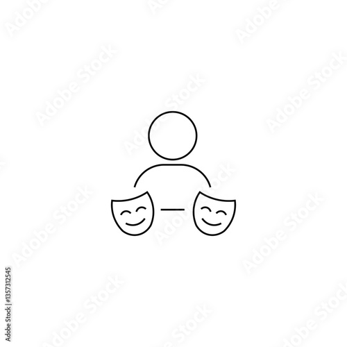 single outline icons actor related to cinema or film and movie. linier icons collection. editable stroke. vector illustration