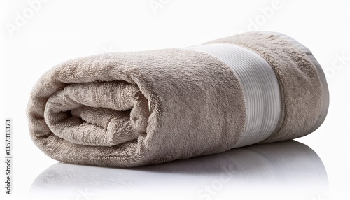 towel rolled up neatly isolated on white background