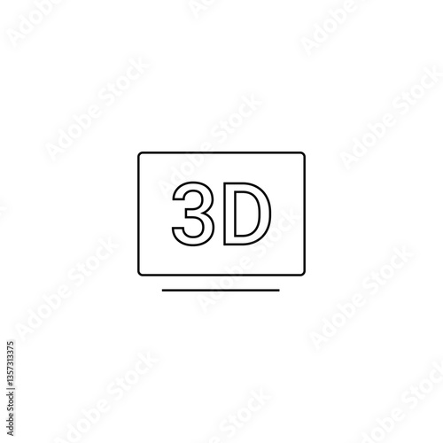 single outline icons monitor or screen related to cinema or film and movie. linier icons collection. editable stroke. vector illustration