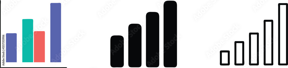 Bar Chart Data Visualization Comparing Growth Trends Across Three Sets Bar Chart Data Visualization Comparing Growth Trends Across Three Sets
