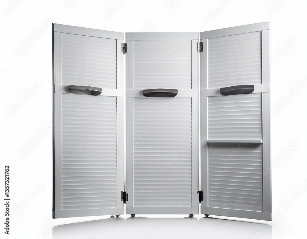 Naklejka premium white wall mounted fold away desk isolated with white background