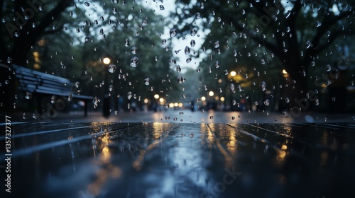 transformation of a rain-soaked park into a haven
