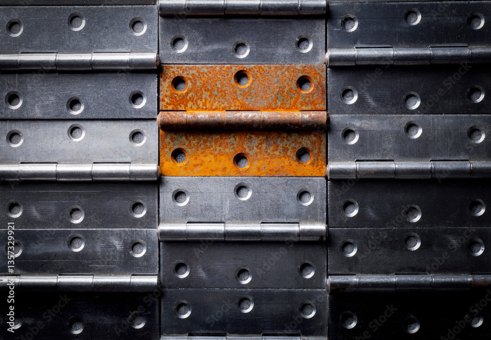 Fototapeta premium glänzendes und rostiges Metall