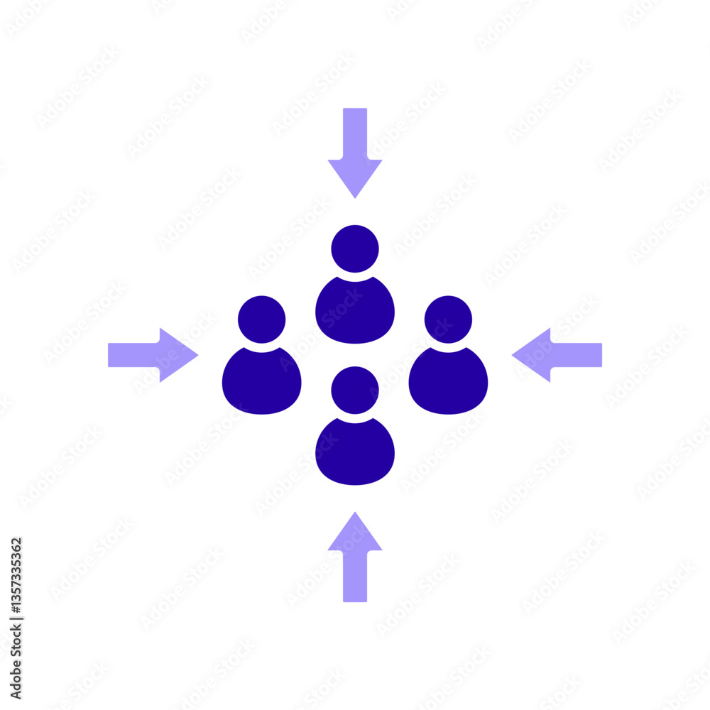 Icon a meeting point, isolated against a clean background. Icon a meeting point, isolated against a clean background.