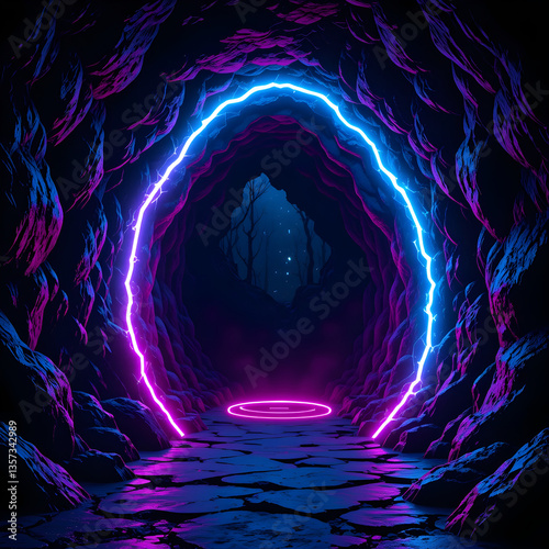 Abstract Blue Fractal Background with Glowing Energy and Space ElementsAbstract Blue Fractal Background with Glowing Energy and Space Elements photo