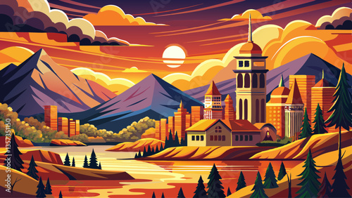 Sunset in Golden, Colorado