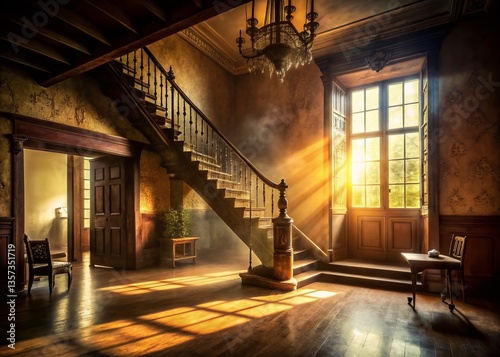 Silhouette Photography: Old House Interior Design - Mysterious Shadows & Architectural Details