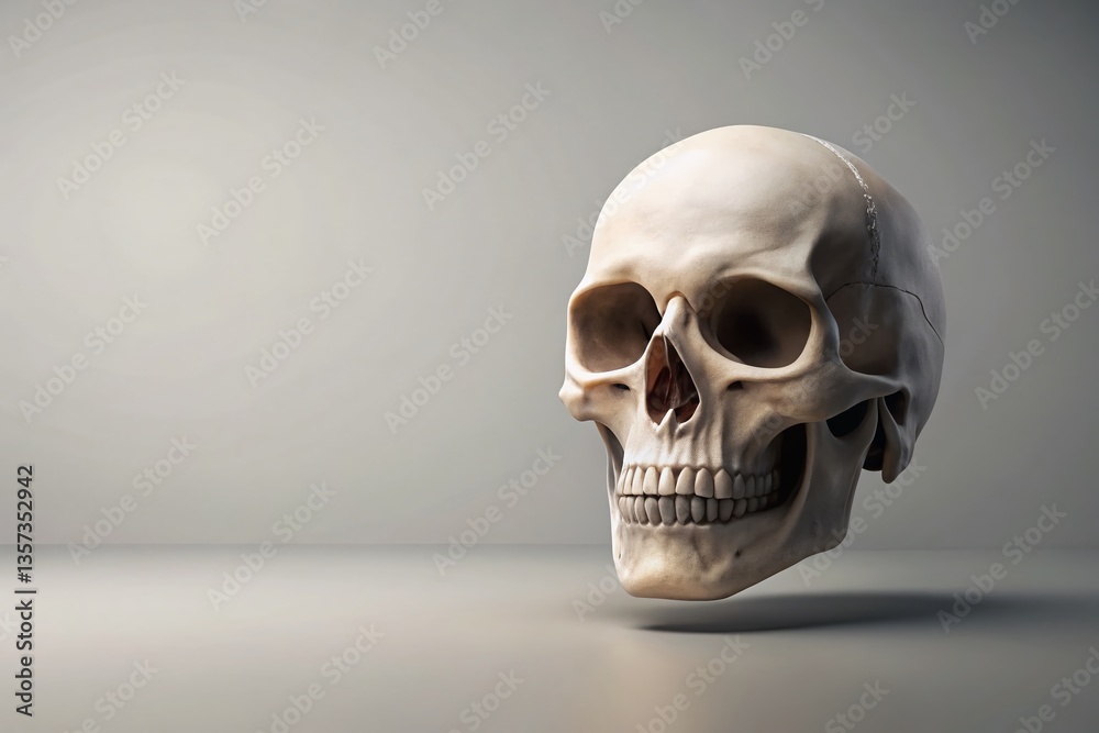 Fototapeta premium Simple Skull Clipart: Easy-to-Use Graphic Design Element