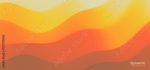 Desert dunes sunset landscape. Abstract background with dynamic effect. Creative design with vibrant gradients. 3D vector Illustration.