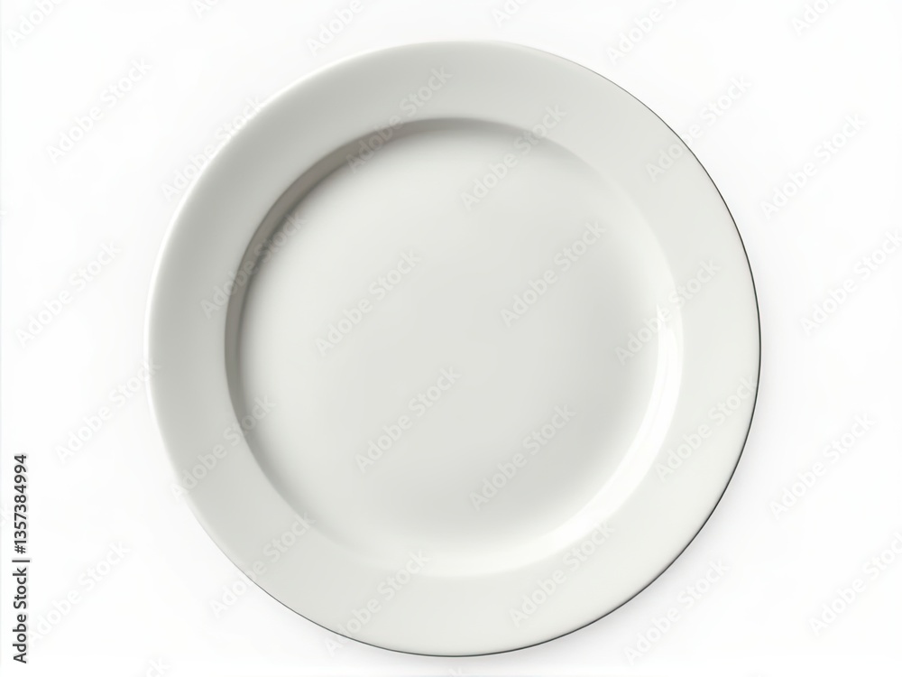 Classic ceramic dinner plate with smooth surface Classic ceramic dinner plate with smooth surface