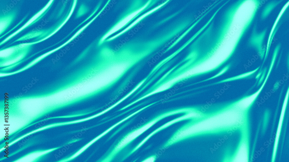 Obraz premium Blue And Green Wavy Abstract Noise Background