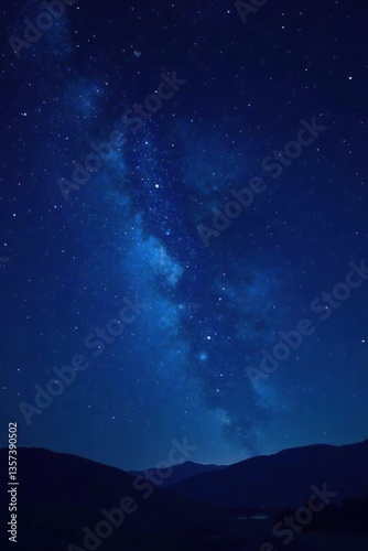 Blue night sky filled with twinkling stars, perfect for astrology and zodiac backgrounds,  screensaver,  space