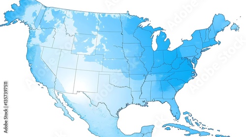 US Winter Temperature Map.