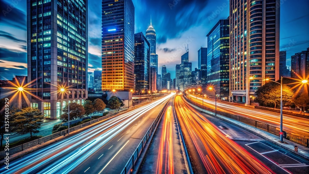 Light Trails Cityscape Night Long Exposure Photography Light Trails Cityscape Night Long Exposure Photography