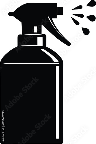 spray bottle silhouette vector,Clean spray bottle