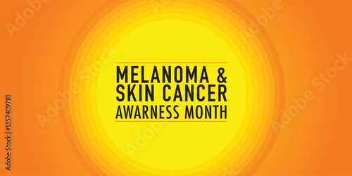 Melanoma and skin cancer awareness month observed each year in May,Exposure to ultraviolet (UV) rays causes most cases of melanoma. Melanoma and skin cancer awareness month template vector illustrator