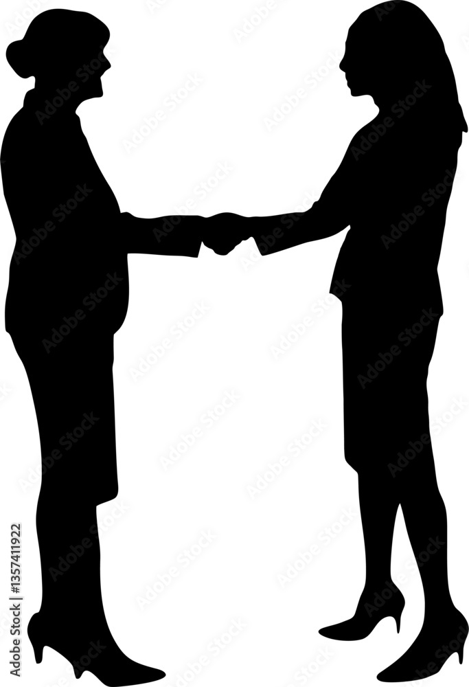 Women in Business illustration silhouette vector Women in Business illustration silhouette vector