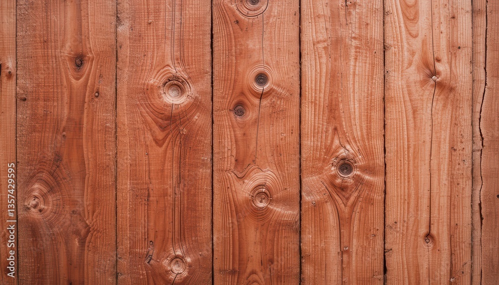 Obraz premium Warm Reddish Rustic Cedar Wood Background Texture with Knots - High-Resolution Image