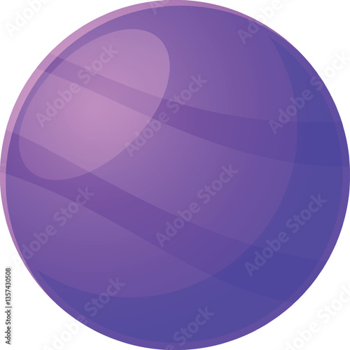 Purple spherical planet space object