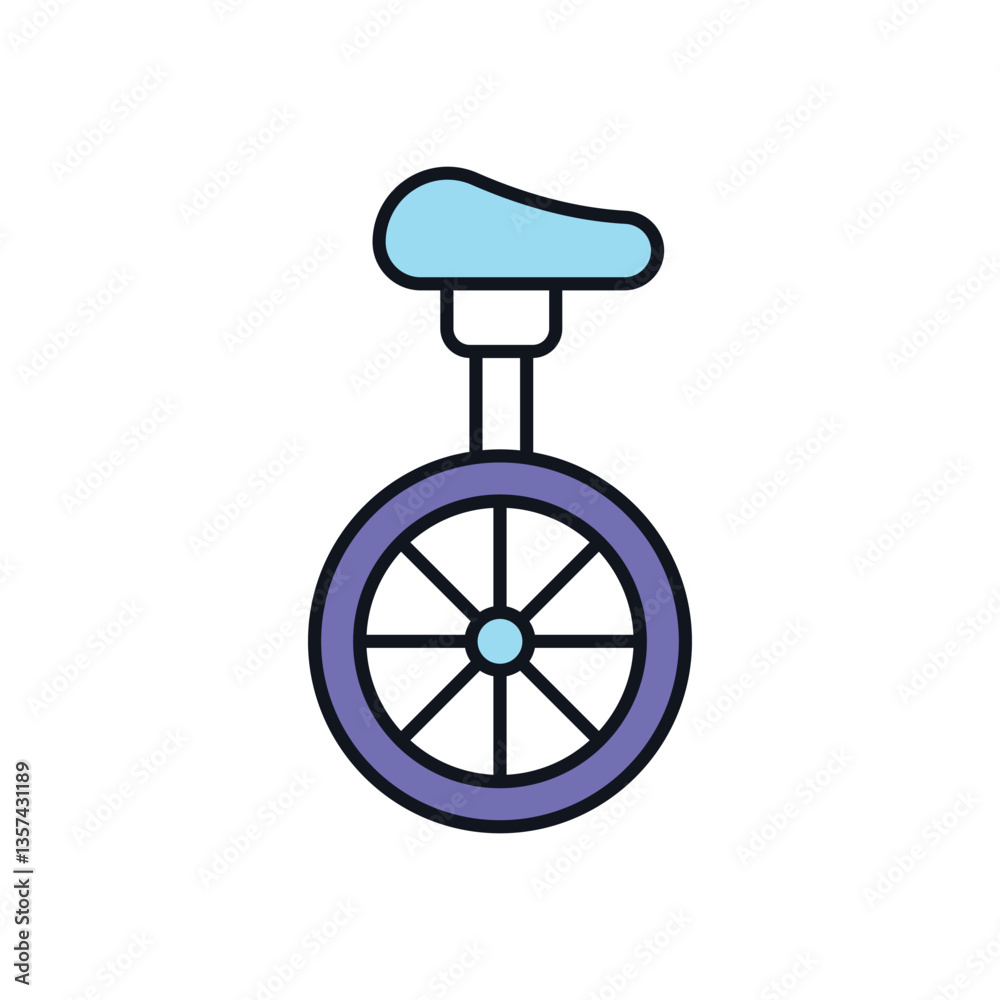 Unicycle Vector icon Unicycle Vector icon