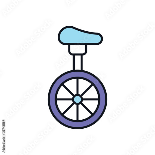 Unicycle  Vector icon
