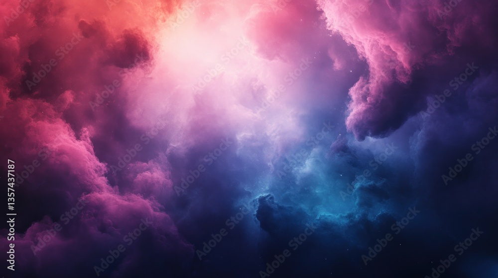 Ethereal cosmic nebula cloudscape with vibrant purple and blue hues evoking a sense of wonder and vastness of space Ethereal cosmic nebula cloudscape with vibrant purple and blue hues evoking a sense of wonder and vastness of space