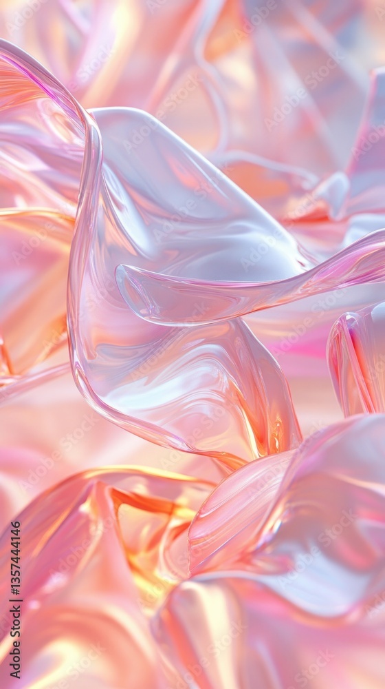 Abstract Pink and Orange Silk Waves Elegant Background Fluid Iridescent Fabric Beautiful Curvy Shapes Pastel Holographic Gentle Art Soft Light Abstract Pink and Orange Silk Waves Elegant Background Fluid Iridescent Fabric Beautiful Curvy Shapes Pastel Holographic Gentle Art Soft Light