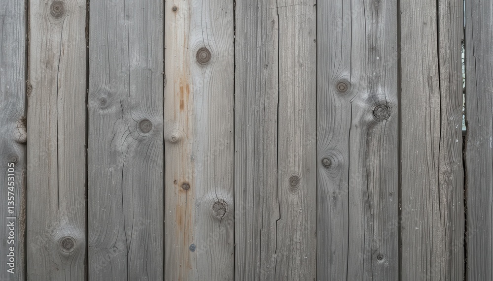 Fototapeta premium Weathered Gray and Beige Wood Texture Rustic Fence Background Image