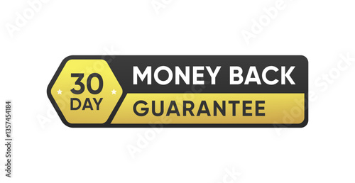 30 day money back guarantee Banner Label design	