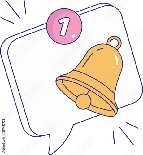 Notification Bell Icon with Number Badge