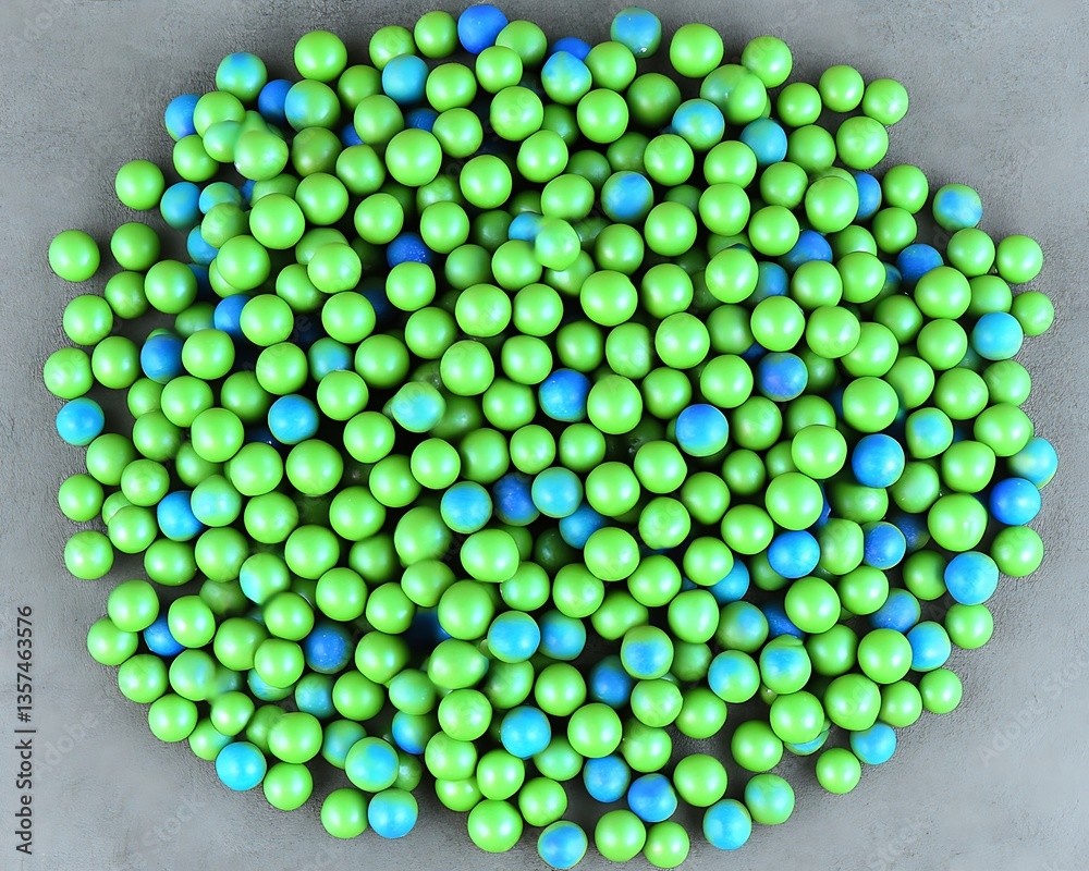 custom made wallpaper toronto digitalVibrant Green and Blue Sphere Cluster.