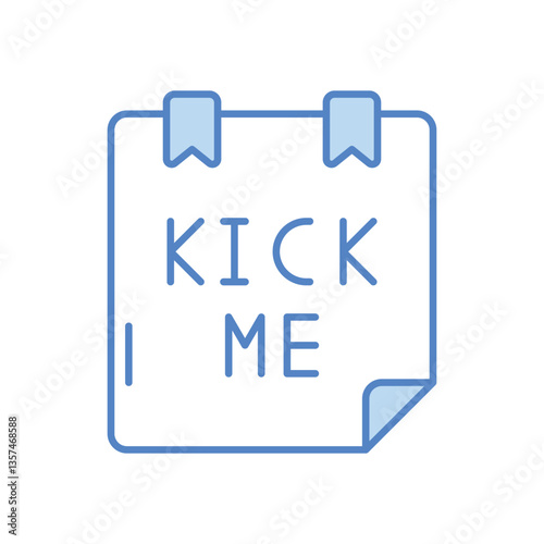 Kick Me Vector icon
