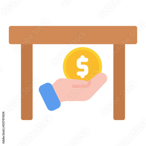 Colorful Flat Bribery and Corruption Icon
