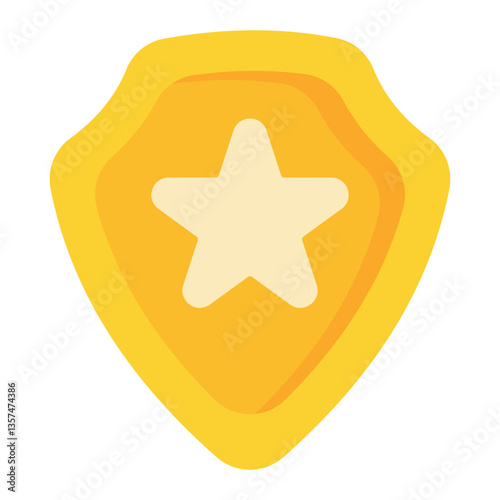 Colorful Flat Police Badge Icon