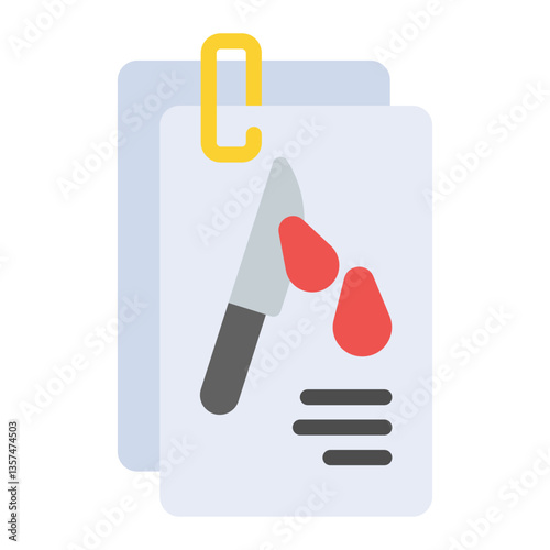 Colorful Flat Blood Forensic Sample Icon