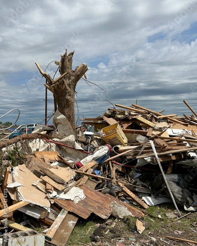 фотографія Community devastated by a tornado
