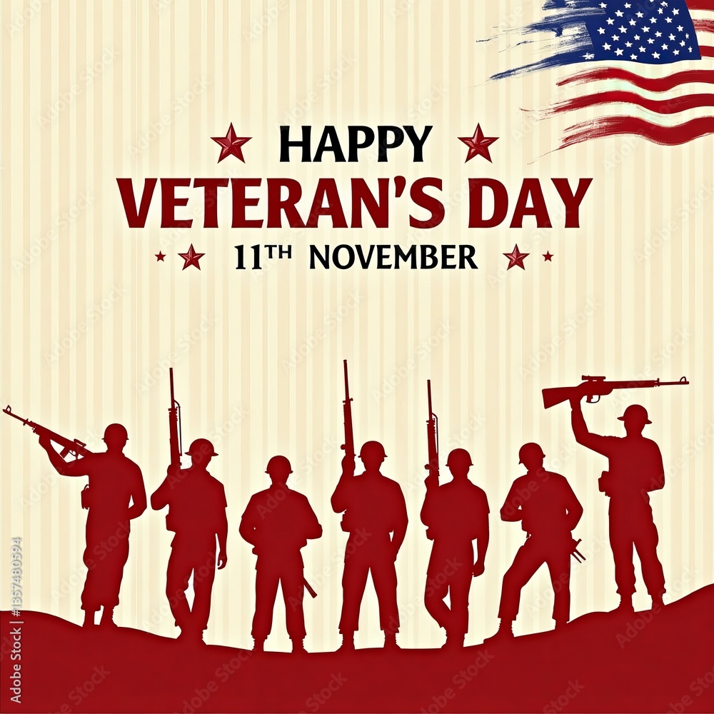 Naklejka premium Veterans Day Tribute