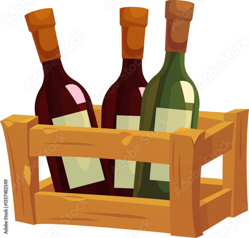 Grape Bottle in Crate