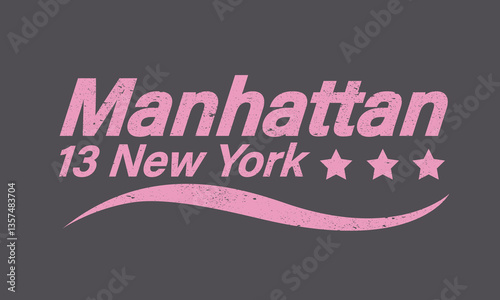 Manhattan city typography design for poster, sticker, apparel and others. New york city typography artwork.
