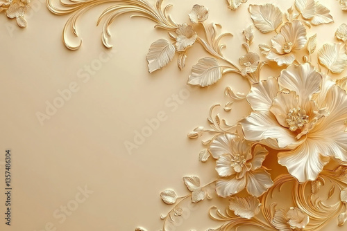 Wallpaper Mural A decorative gold wallpaper background that adds elegance to any design. Torontodigital.ca