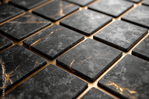 A luxurious black and gold ...