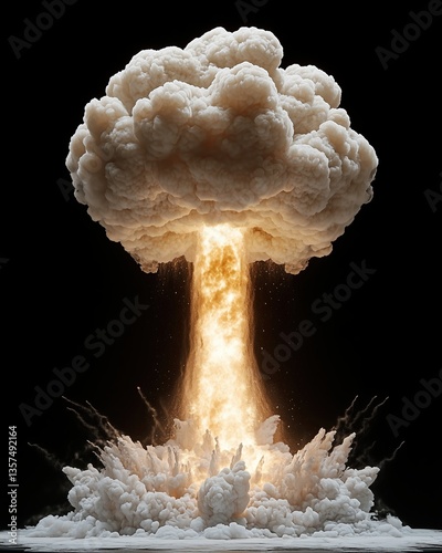 Dynamic underground explosion, featuring an intense subterranean detonation