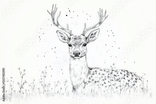 deer sketch