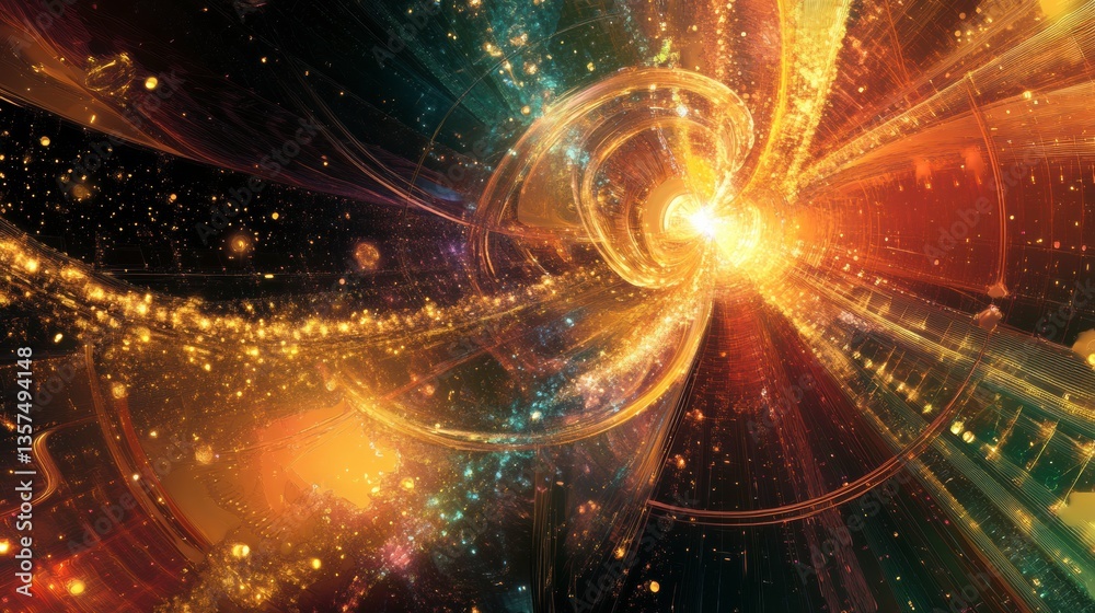 Fototapeta premium Circuit composed of abstract graphics,Science and technology background