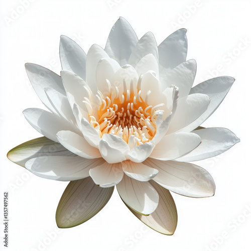 white lotus isolated