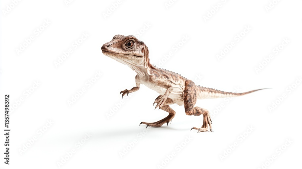 Naklejka premium A Velociraptor Isolated on White Background