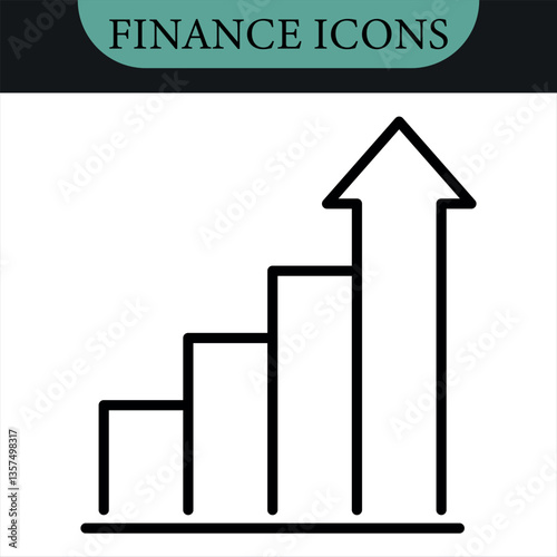 Increase and Decrease line Editable Icons set.Vector set.Vector illustration in modern thin line style of profit related icons: chart, graph, arrow,and more.Pictograms and infographics for mobile apps