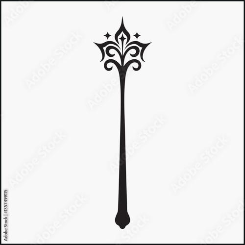 magic wand ,wizard stick silhouette